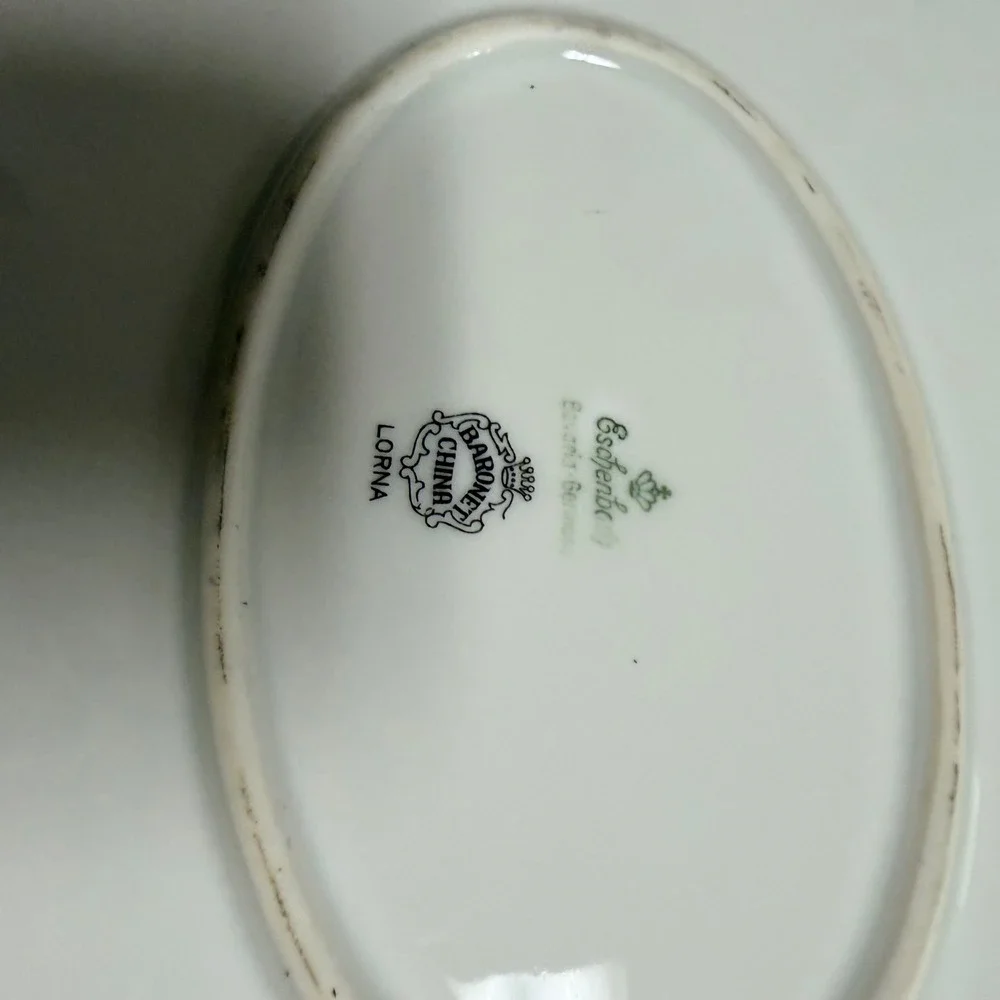 Eschenbach Bavaria Baronet China Lorna Oval Serving Platter Floral Gold Trim